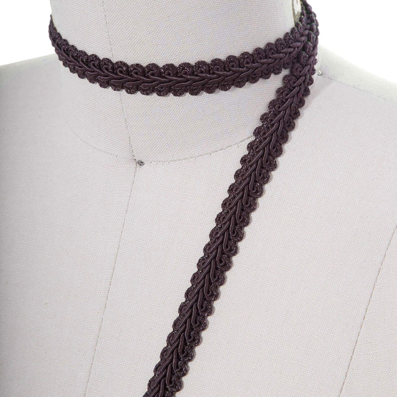 2 Yards 5/8 Inch Chocolate Brown Braided French Gimp Trim for Upholstery and Home Décor